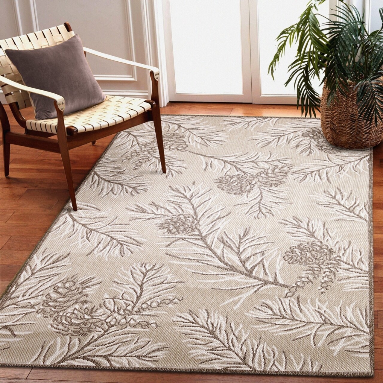 The Rug Department Liora Manne Malibu Pine Indoor Outdoor Area Rug Neutral
